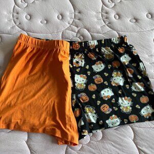 🎃 Women’s Hello Kitty Halloween PJ Pajama Shorts (Set of 2) - Size M  NEW👻